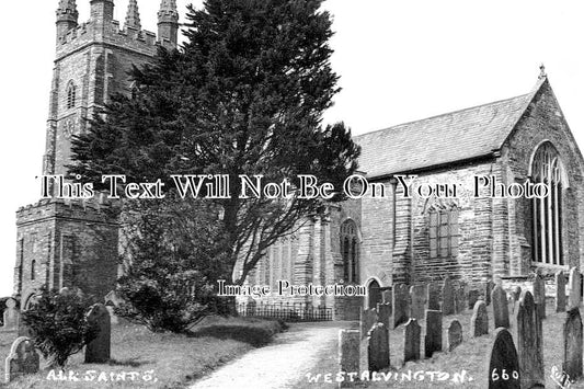 DE 1554 - All Saints Church, West Alvington, Kingsbridge, Devon c1940