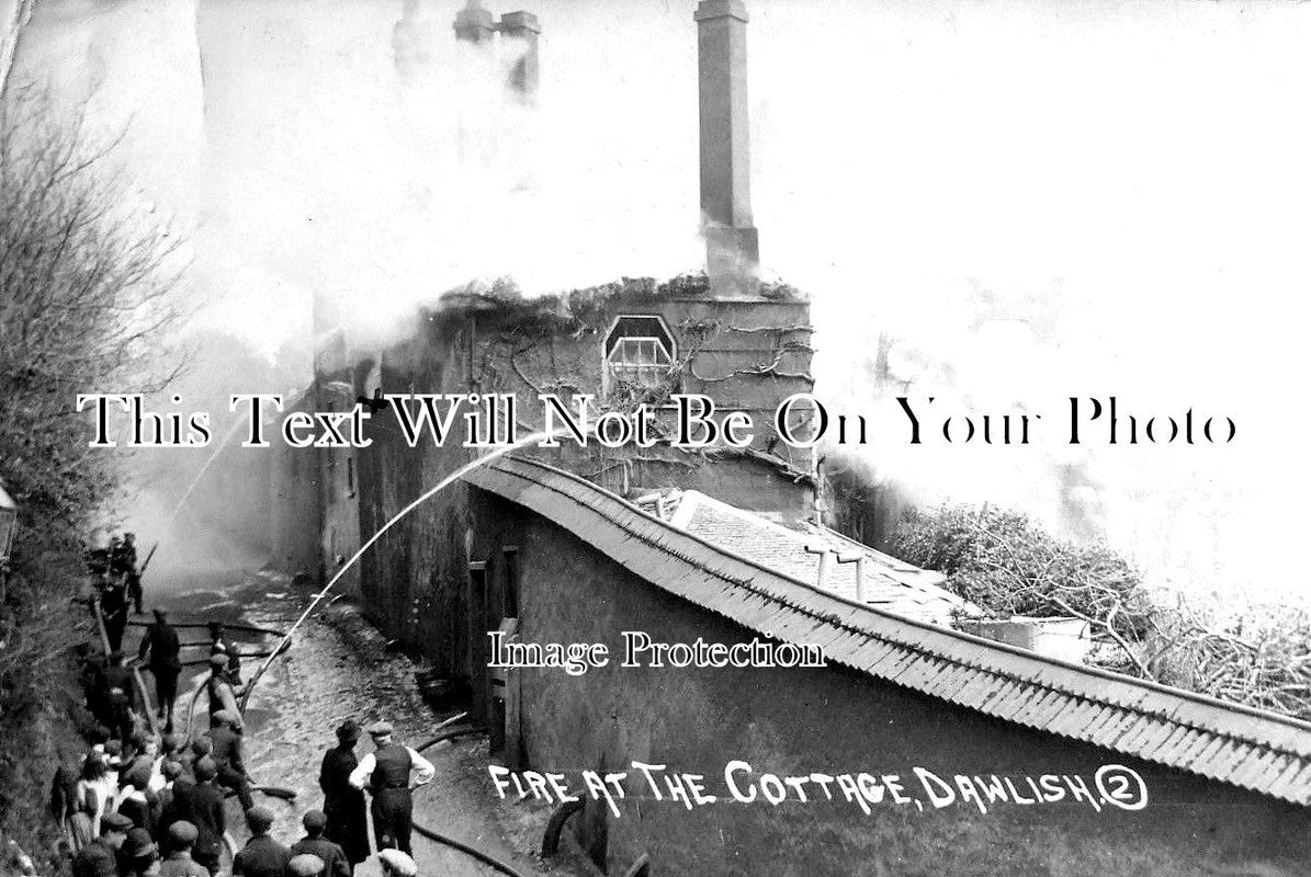 DE 1574 - Fire At The Cottage, Dawlish, Devon 1911