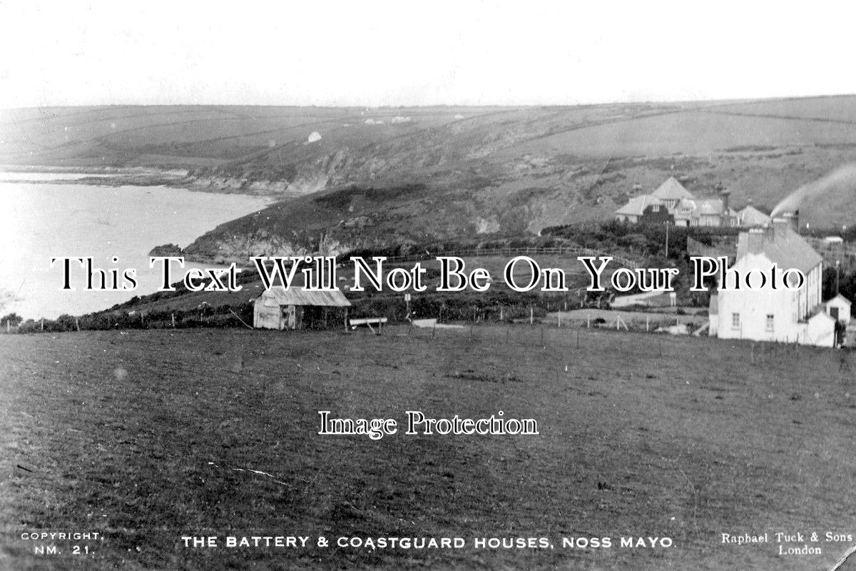 DE 1799 - The Battery & Coastguard Cottages, Noss Mayo, Devon c1937