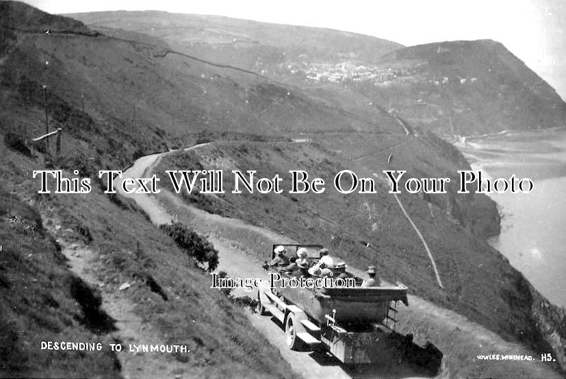 DE 1832 - Descending To Lynmouth In Charabanc, Devon c1924