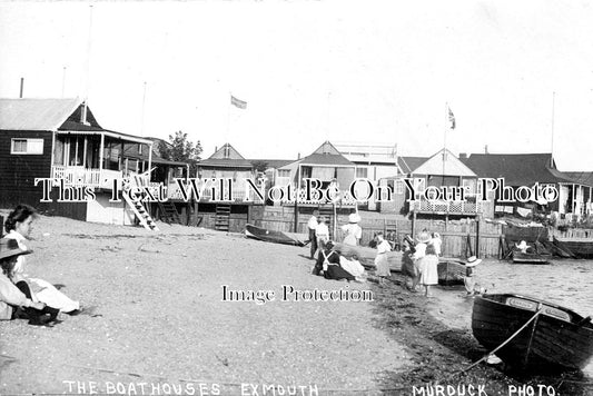 DE 1937 - Exmouth Boat Houses, Devon c1910
