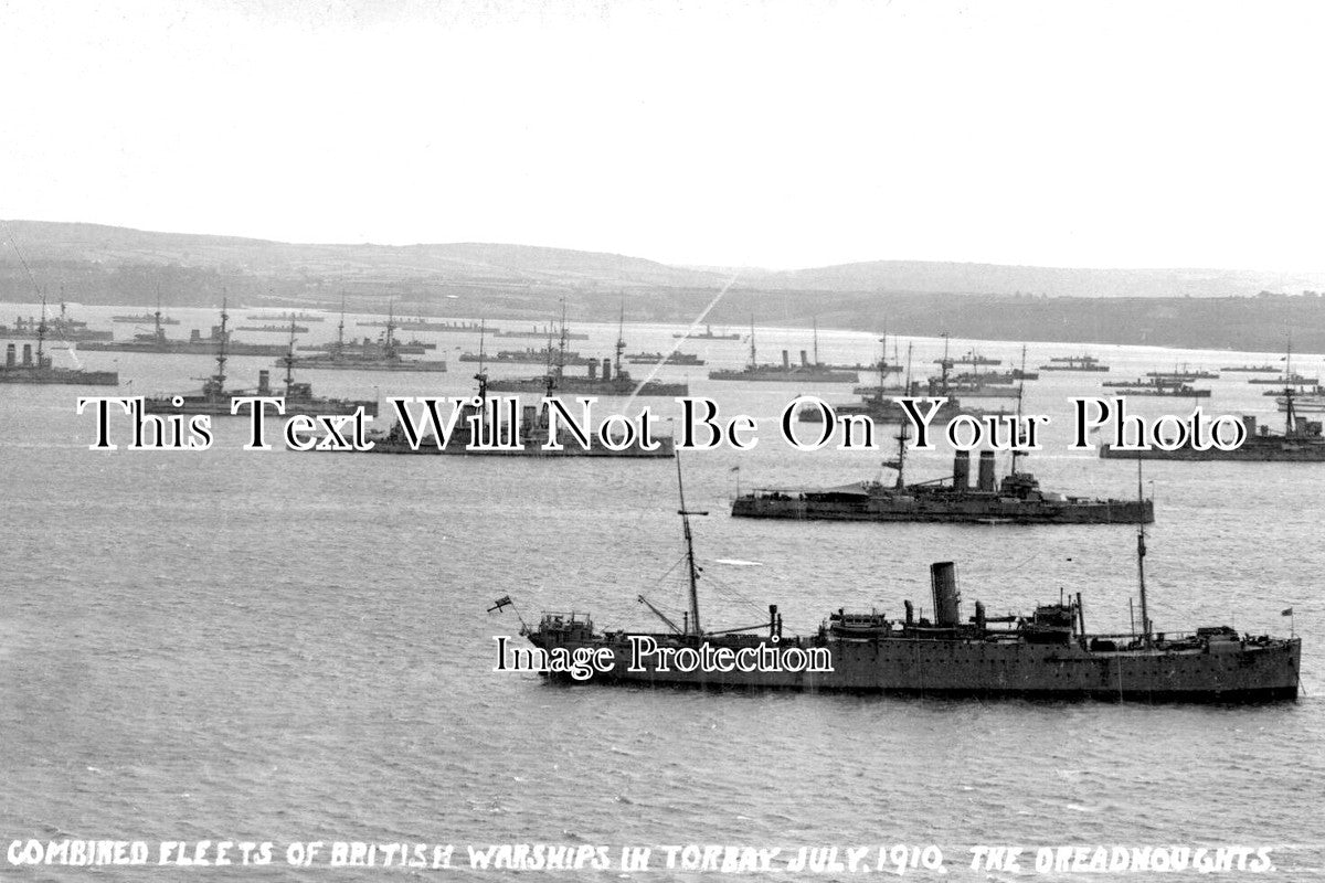 DE 2059 - Dreadnoughts British Warships, Torbay, Devon 1910