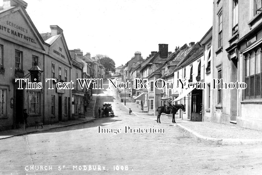 DE 2091 - Church Street, Modbury, Devon c1910