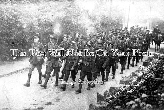 DE 2169 - 4th Devons Arriving In Camp, Tavistock, Devon 1922