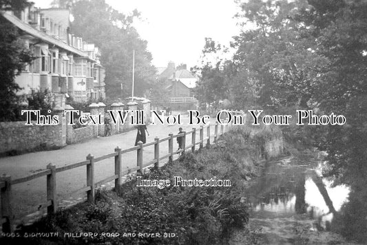 DE 2204 - Millford Road & River Sid, Sidmouth, Devon c1922