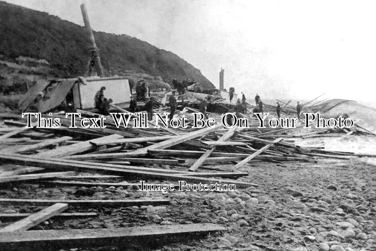 DE 2811 - Tehwija Shipwreck, Exmouth, Devon c1907