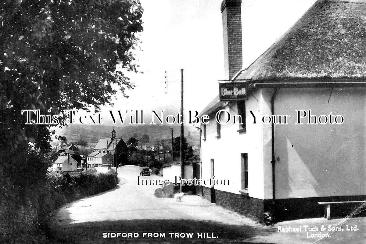 DE 2854 - Blue Bell Pub, Sidford From Trow Hill, Devon