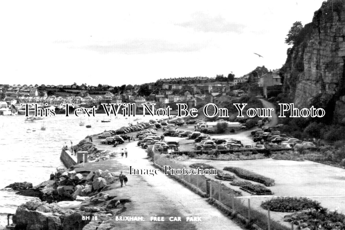 DE 2887 - Free Car Park, Brixham, Devon c1950