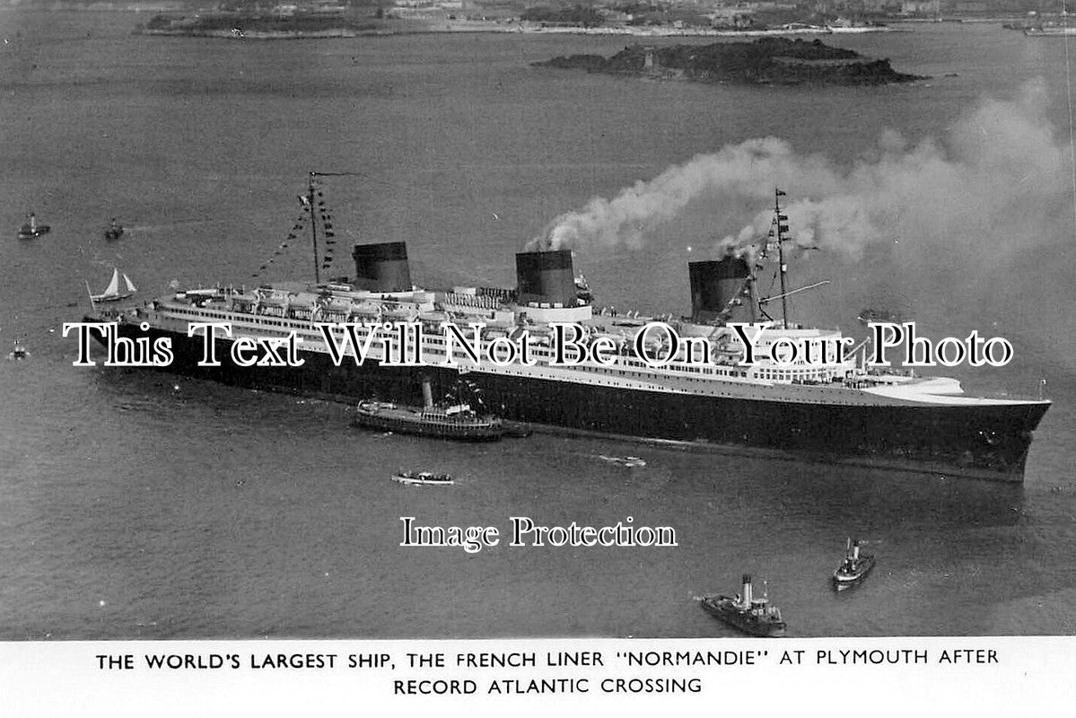 DE 3038 - French Liner Ship Normandie At Plymouth, Devon