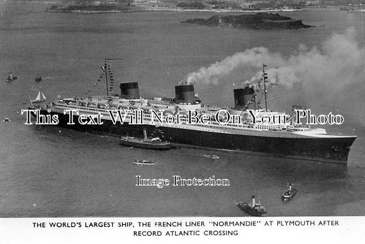 DE 3038 - French Liner Ship Normandie At Plymouth, Devon