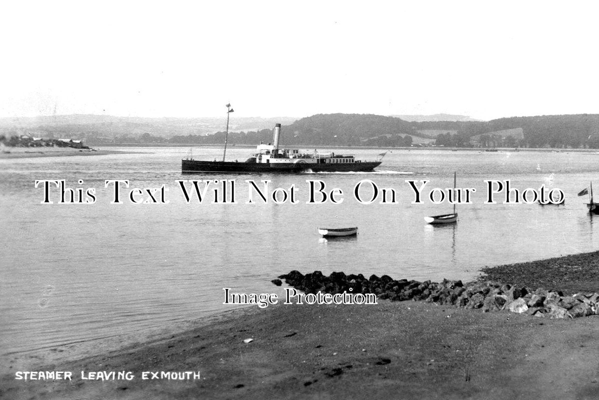 DE 3080 - Steamer Leaving Exmouth, Devon c1929