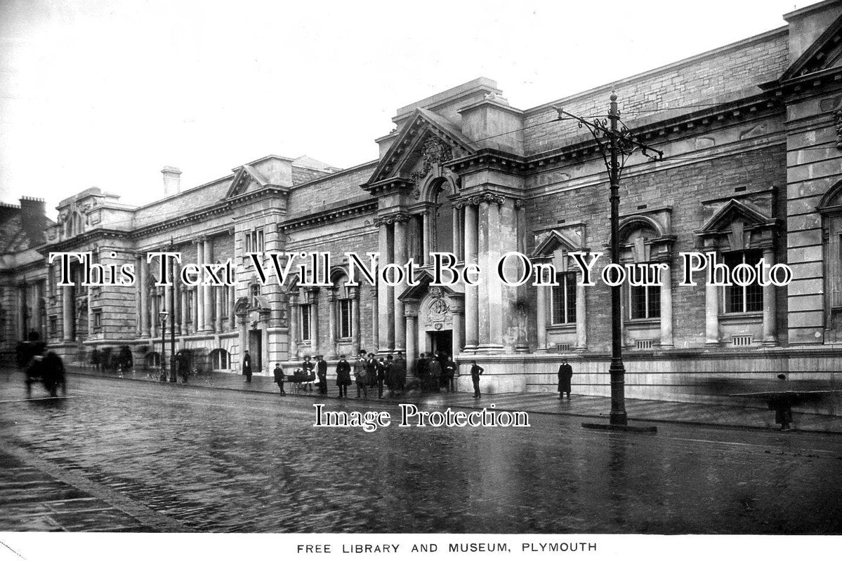 DE 3162 - Free Library & Museum, Plymouth, Devon c1911