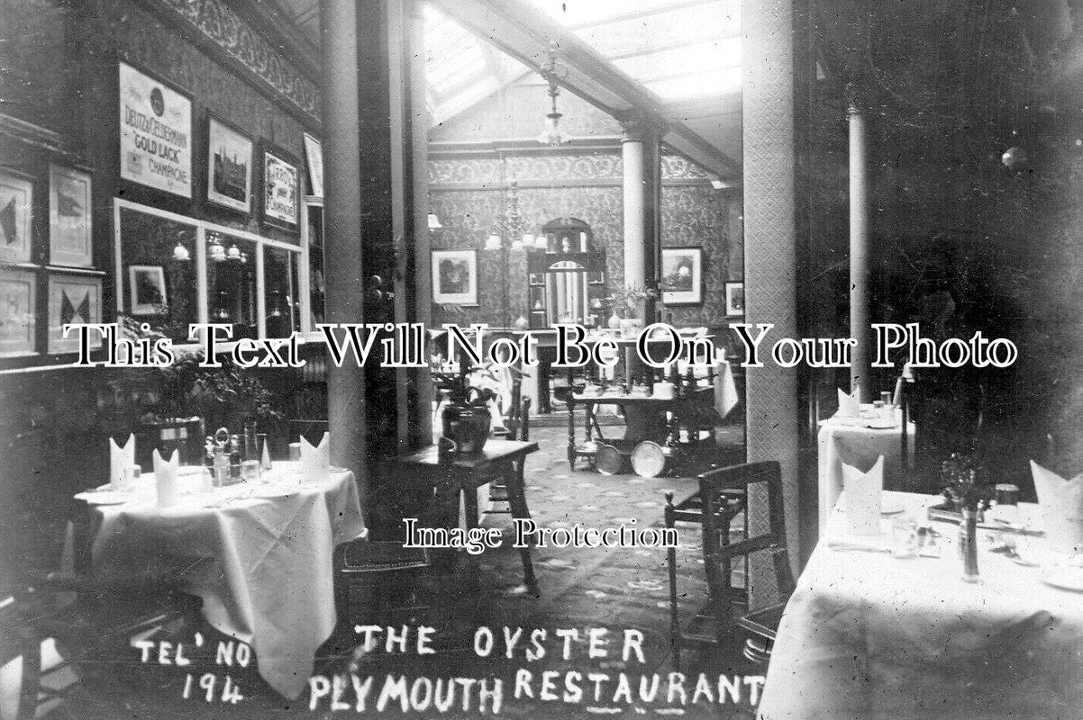 DE 3265 - The Oyster Restaurant, Plymouth, Devon c1908
