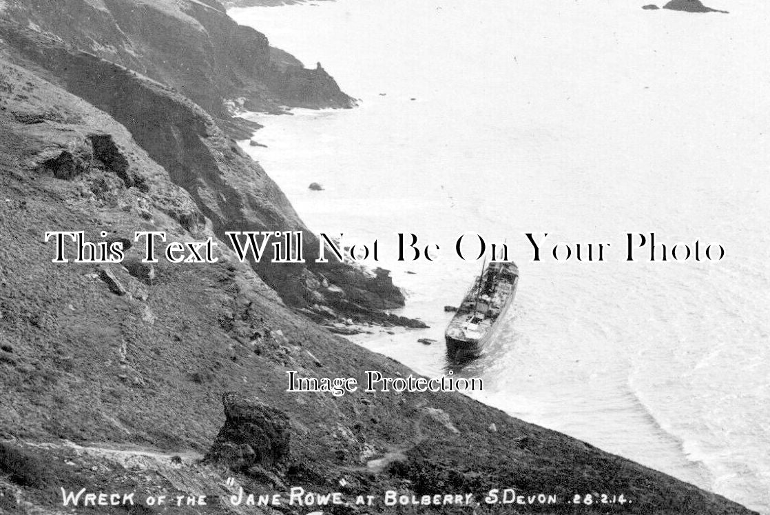 DE 3270 - Shipwreck Of The Jane Rowe, Bolberry, Devon 1914