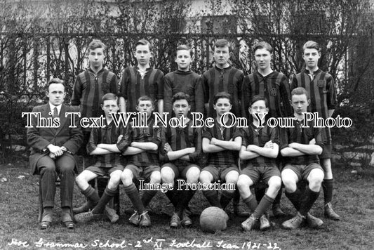 DE 3381 - Hoe Grammar School 2nd XI Football Team, Plymouth, Devon