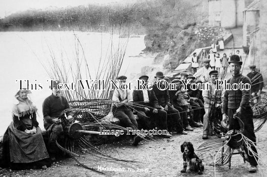 DE 340 - Fisherman Making Lobster Pots, Hallsands, Devon