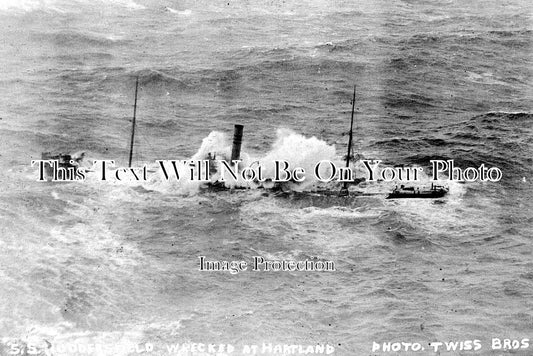 DE 341 - S.S Huddersfield, Shipwreck, Hartland, Devon 1908