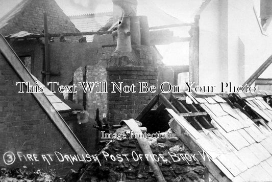 DE 348 - Fire At Dawlish Post Office, Devon 1908
