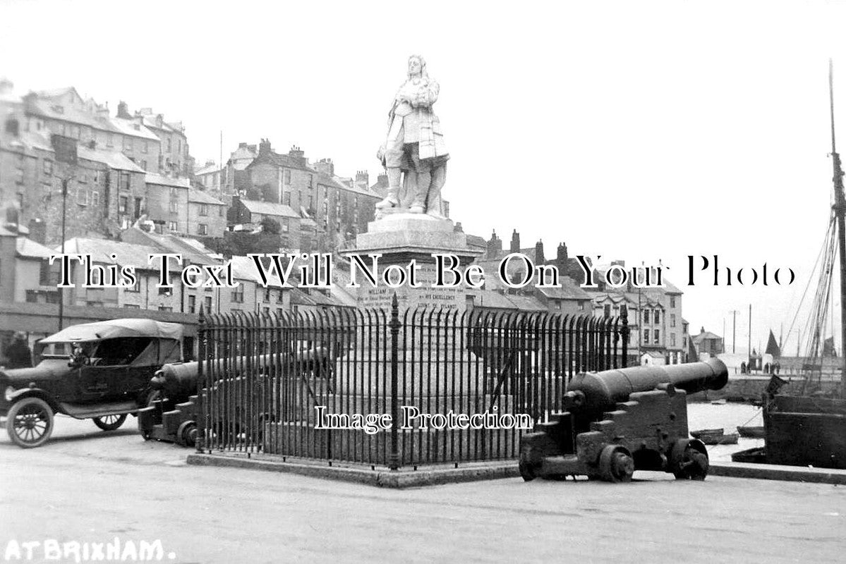 DE 3738 - William Of Orange Statue, Brixham Harbour, Devon c1920