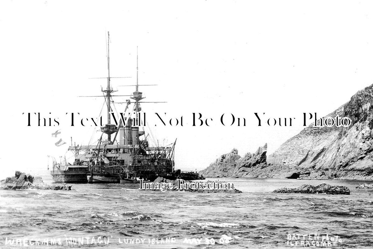 DE 3775 - Wreck Of HMS Montague Ashore At Lundy Island, Devon
