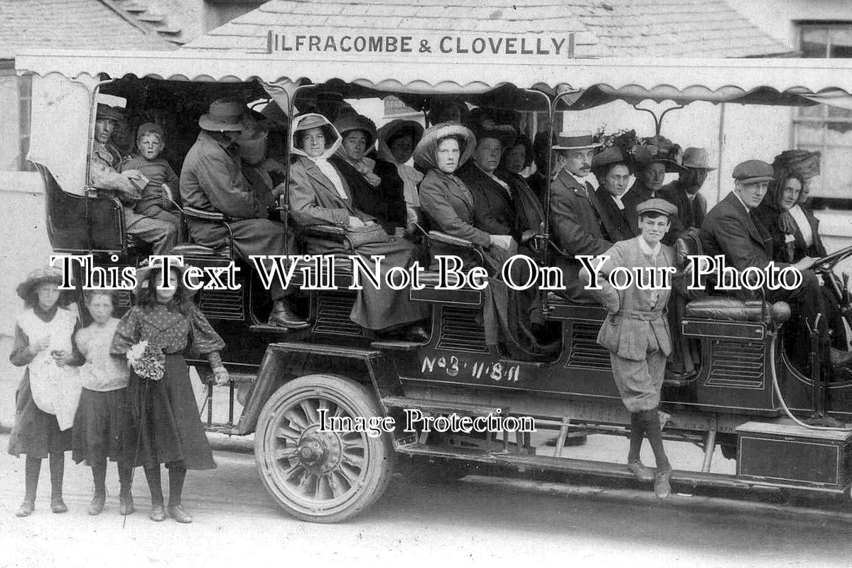 DE 3847 - Ilfracombe & Clovelly Charabanc, Devon c1911