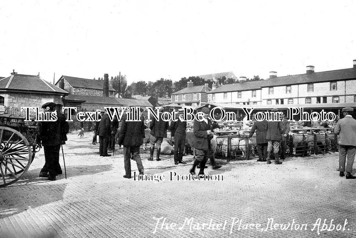 DE 3863 - The Market Place, Newton Abbot, Devon c1916