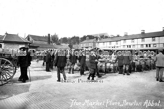DE 3863 - The Market Place, Newton Abbot, Devon c1916