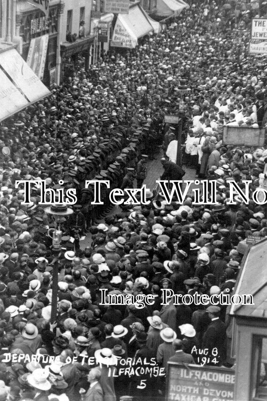 DE 3940 - Departure Of Territorials, Ilfracombe, Devon 1914 WW1