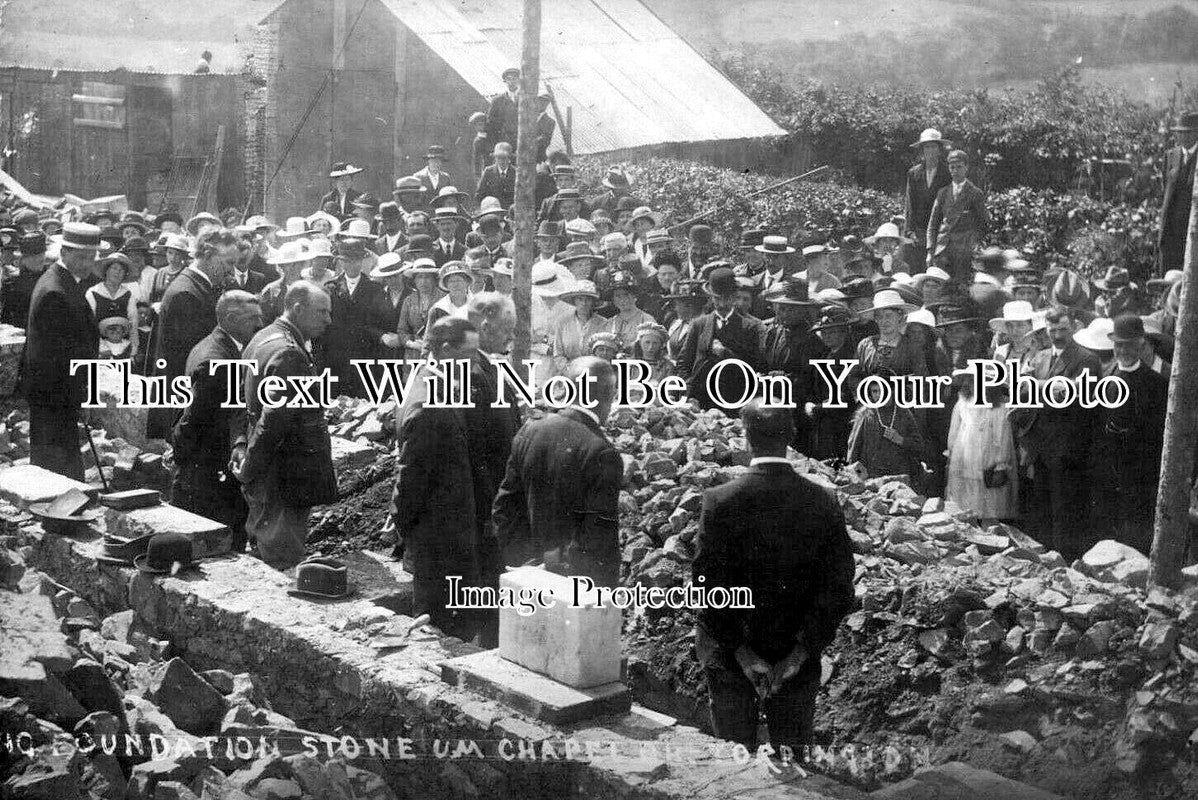 DE 3953 - Laying Foundation Stone, Torrington UM Chapel, Devon