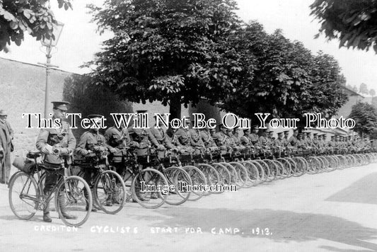 DE 3968 - Crediton Cyclists Start For Military Camp, Devon 1913