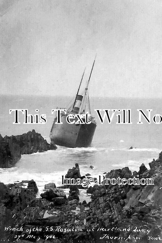 DE 4071 - Shipwreck Of The SS Rosalin, Hartland Quay, Devon 1904