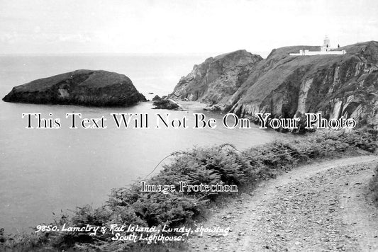 DE 4275 - South Lighthouse, Lametry & Rat Island, Lundy, Devon