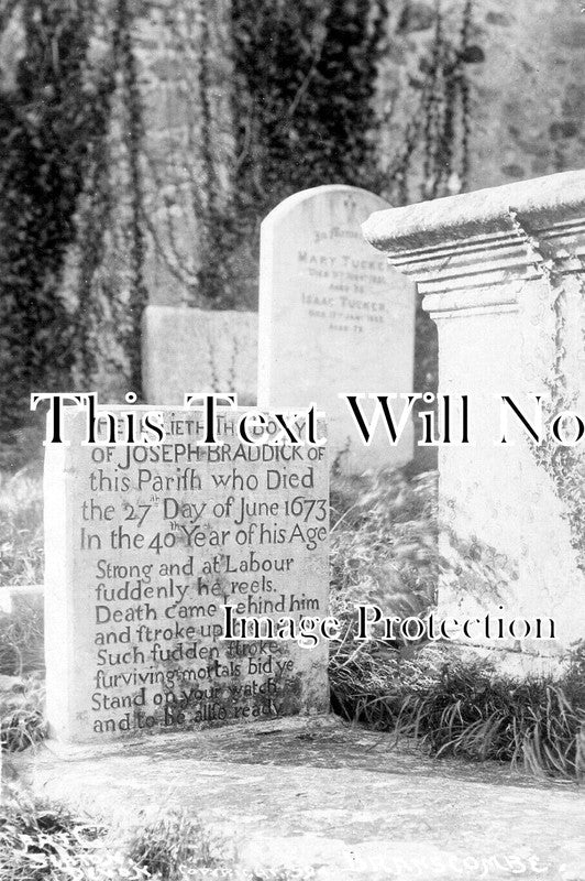 DE 4402 - Joseph Braddick Gravestone, Branscombe, Devon