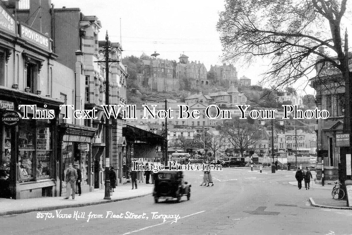 DE 4442 - Vane Hill From Fleet Street, Torquay, Devon