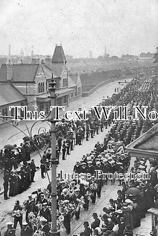 DE 612 - Funeral Procession For A8 Submarine Disaster, Devonport, Plymouth, Devon 1905