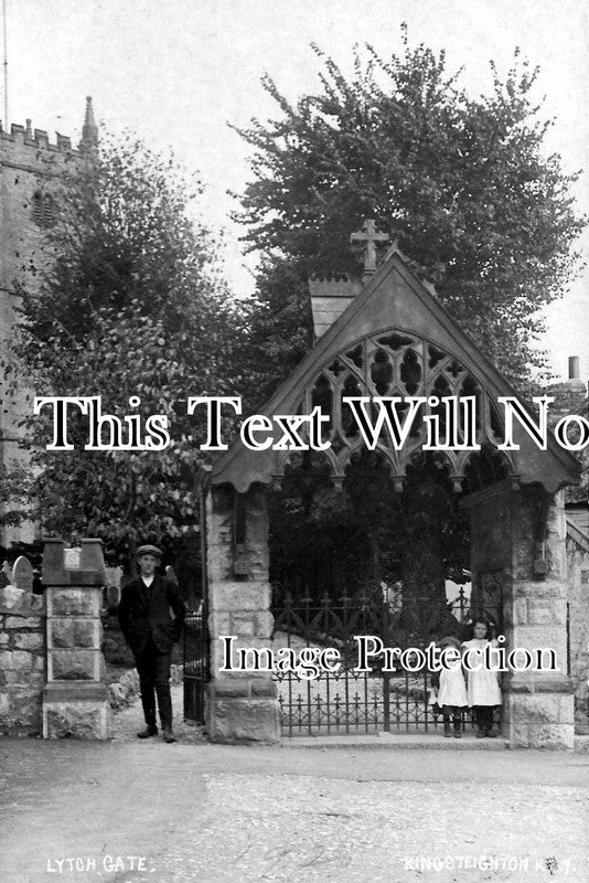 DE 630 - Lych Gate, St Michaels Church, Kingsteignton, Devon c1920