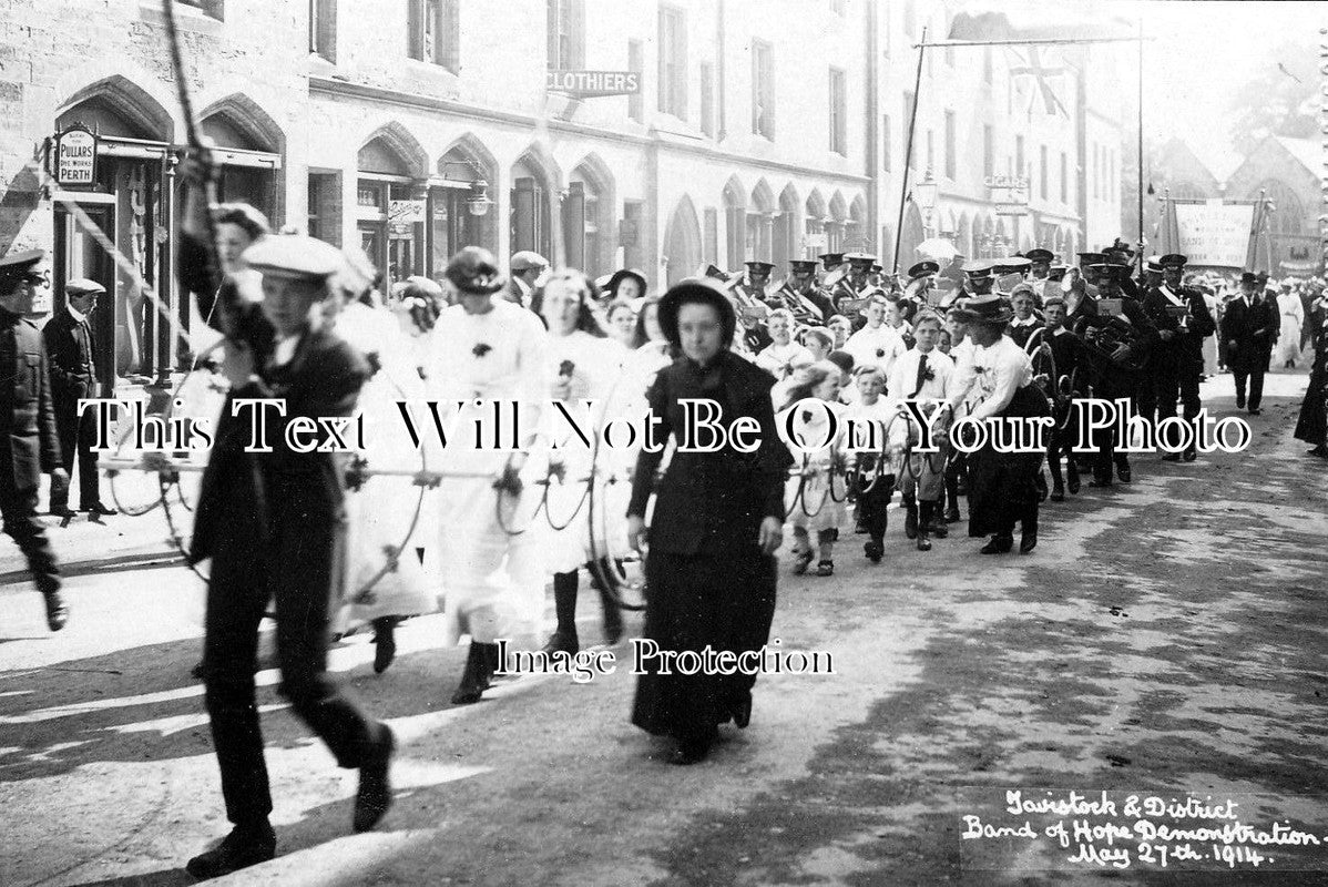 DE 633 - Band Of Hope Demonstration, Tavistock, Devon 27th May 1914