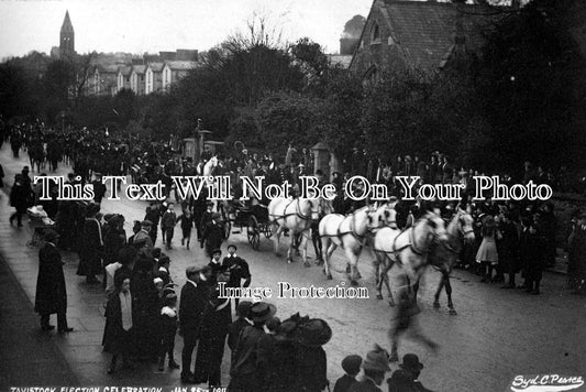 DE 635 - Election Celebration, Tavistock, Devon 25th January 1911