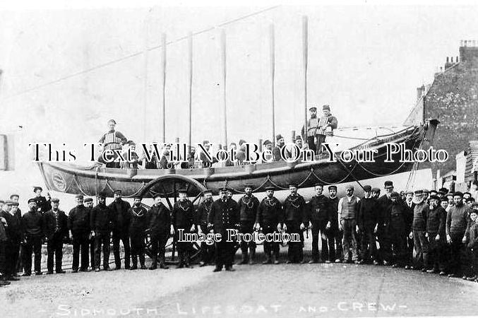 DE 743 - Sidmouth National Lifeboat & Crew, Devon c1907