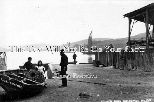 DE 777 - Council Quay, Salcombe, Devon c1910