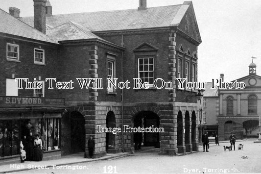 DE 778 - Dymond Dress Makers Shop & Town Hall, Torrington, Devon