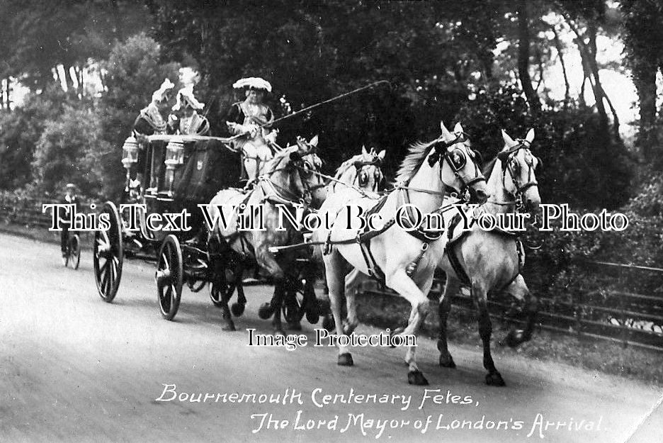 DO 1023 - Lord Mayor Of London Arrival, Bournemouth Centenary Fete, Dorset 1910