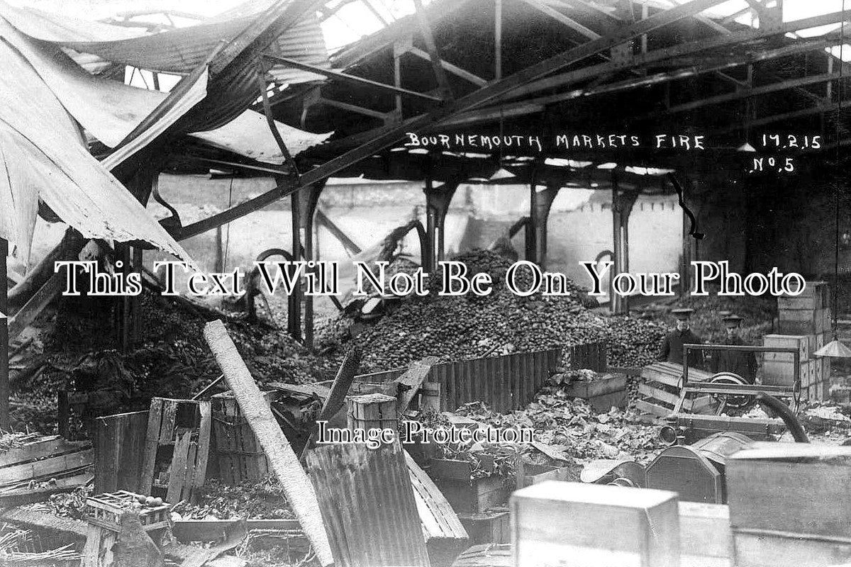DO 1260 - The Aftermath Of The Markets Fire, Bournemouth, Dorset 1915