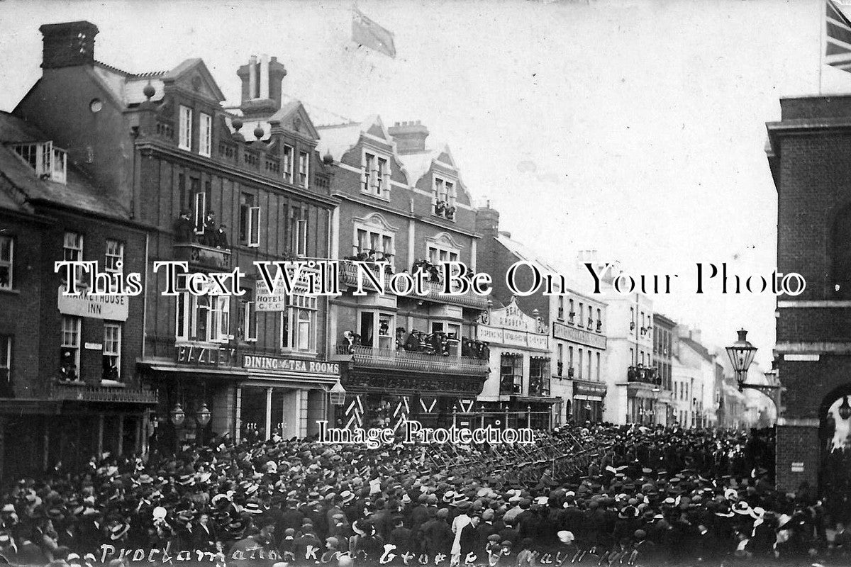 DO 156 - George V Proclamation, Bridport, Dorset 1910