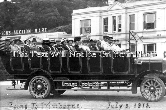 DO 1823 - Charabanc Outing To Wimbourne, Dorset 1913