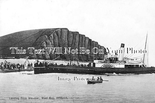 DO 1863 - Steamer At West Bay, Bridport, Dorset