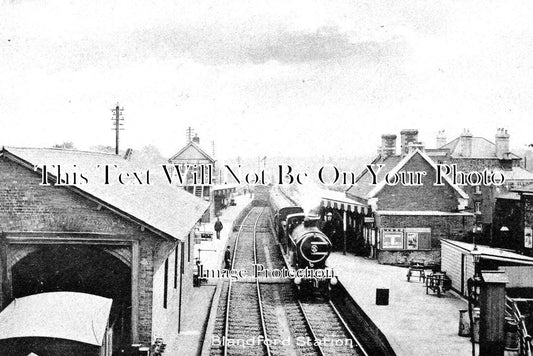 DO 1879 - Blandford Forum Railway Station, Dorset c1905