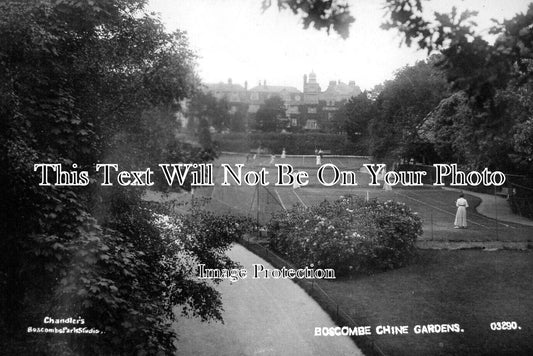 DO 1986 - Boscombe Chine Gardens, Tennis Courts, Dorset c1920