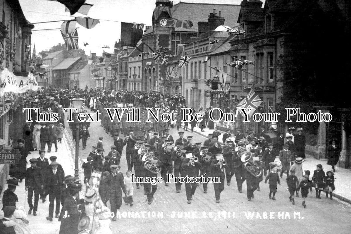 DO 2010 - Wareham Coronation Band Procession, Dorset 1911