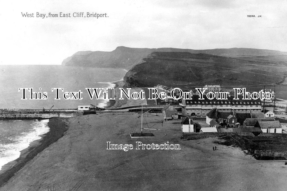 DO 2129 - West Bay From East Cliff, Bridport, Dorset c1920